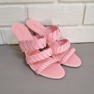 Arezzo Classy  Pink Braided Spiked Heels. Size 39